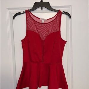 Red Peplum top